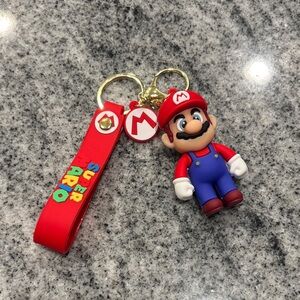 Nintendo Super Mario Red and Blue Keychain